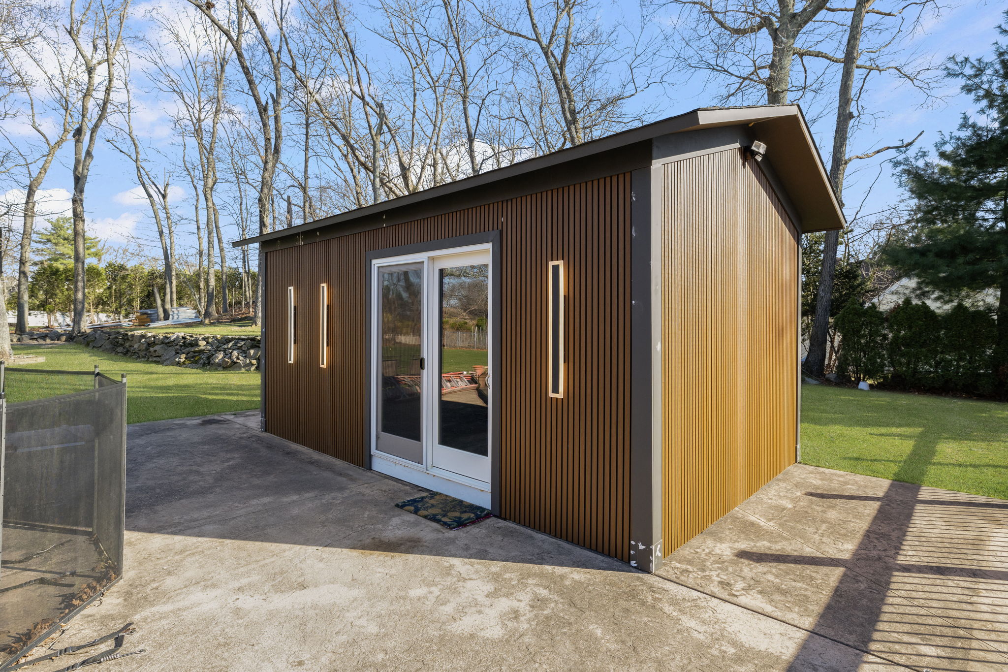 Steel frame backyard shed