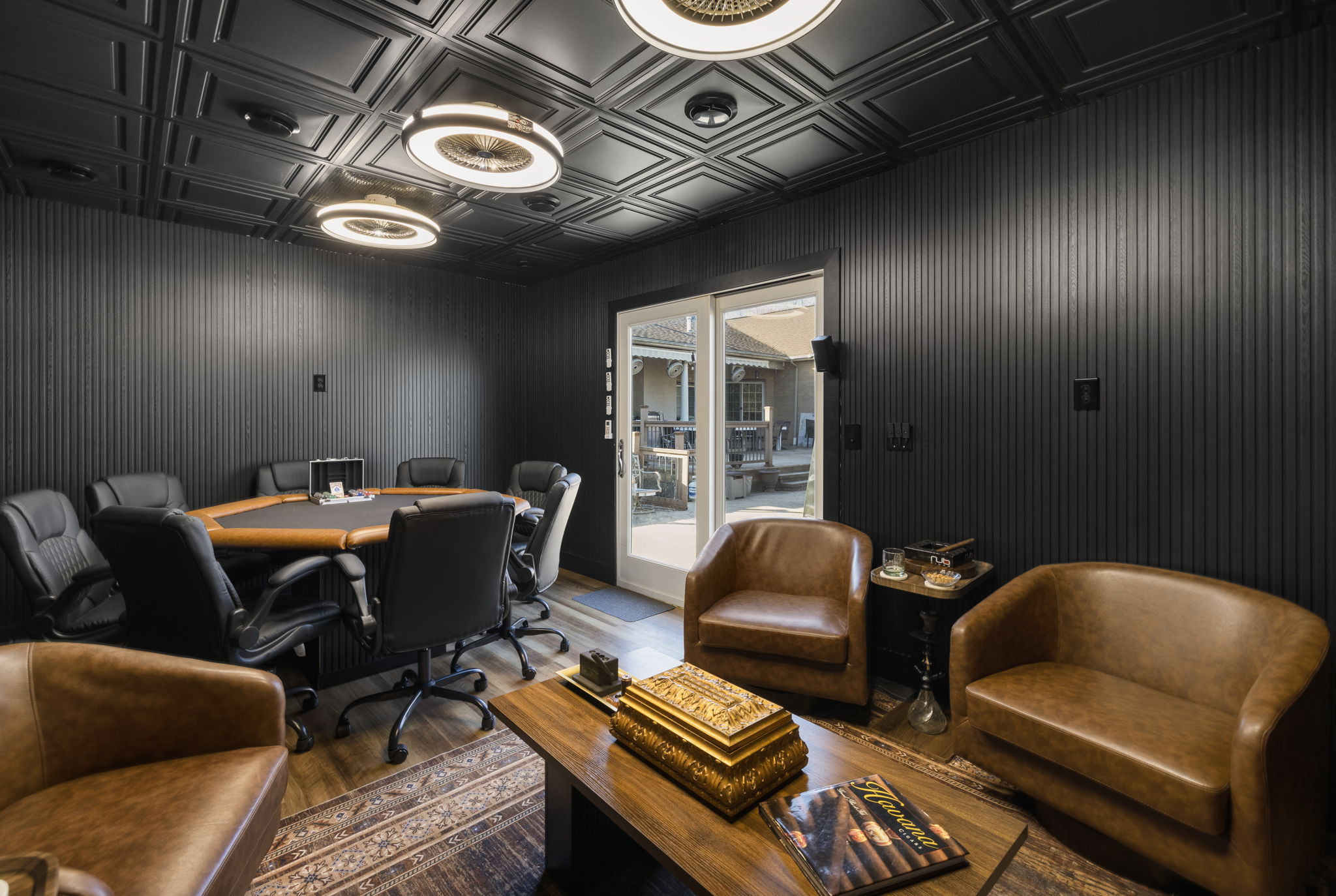 Backyard lifestyle space — cigar lounge